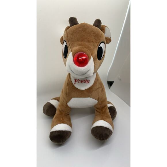 Rudolph The Red Nosed Reindeer Plush 11” With Music And Lights Plush - Picture 2 of 6
